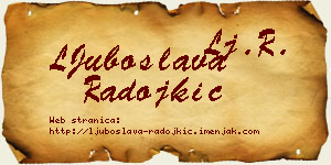 LJuboslava Radojkić vizit kartica